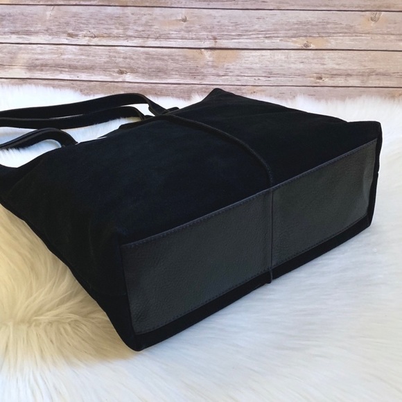 UGG Black Heritage Suede North South Tote - Picture 4 of 8